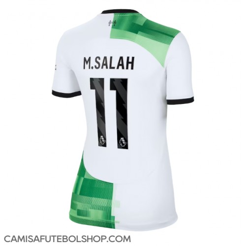 Camisa de time de futebol Liverpool Mohamed Salah #11 Replicas 2º Equipamento Feminina 2023-24 Manga Curta